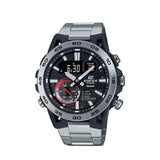 Casio Edifice Silver Stainless Strap Bluetooth 100 Meter World Time Watch ECB-40D-1ADF
