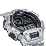 Casio Digital Silver Stainless Steel Strap Watch For Men AE-1400WHD-1AVDF-P