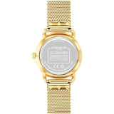 COACH ELLIOT GOLD STEEL MESH BRACELET WATCH 14504223