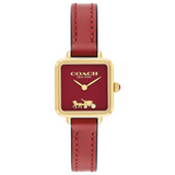 Coach New York Red Leather Strap Women Watch 14504226P