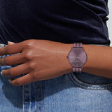 COACH ELLIOT 41mm PURPLE STEEL BRACELET WATCH 14504298