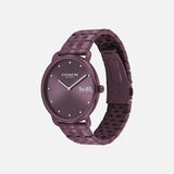 COACH ELLIOT 41mm PURPLE STEEL BRACELET WATCH 14504298