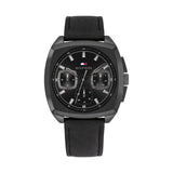 TOMMY HILFIGER APOLLO BLACK DIAL LEATHER STRAP WATCH 1710556