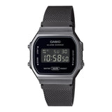 Casio General Black Stainless Steel Mesh Strap Unisex A168WEMB-1BDF-P