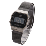 Casio General Black Stainless Steel Mesh Strap Unisex A168WEMB-1BDF-P