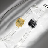 Casio Retro Unisex Transparent Resin Strap A168XES-1BDF-P