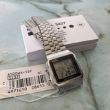 CASIO VINTAGE A500WA-1DF-P DIGITAL STAINLESS STEEL STRAP UNISEX WATCH