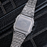CASIO VINTAGE A500WA-1DF-P DIGITAL STAINLESS STEEL STRAP UNISEX WATCH