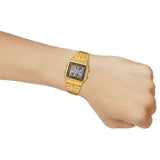 Casio General Digital Gold Stainless Steel Strap Men Watch A500WGA-9DF-P