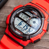 CASIO GENERAL AE-1000W-4AVDF-P DIGITAL QUARTZ RED RESIN MEN'S WATCH