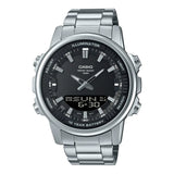 Casio General Black Dial Silver Stainless Steel Strap Men Watch AMW-880D-1AVDF
