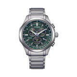 Citizen Chronograph Eco-Drive Green Dial Men's Watch AT2530-85X