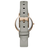 BCBGMAXAZRIA QUARTZ ROSE GOLD GREY LEATHER STRAP BG50821002 WOMEN'S WATCH