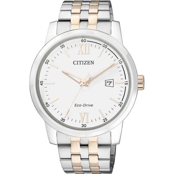 Citizen Eco-Drive Two-Tone Stainless Steel Strap Unisex Watch BM7284-54A