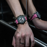 Cronus Art High Quality Canvas Woven Pink Strap Men Watch CM016-012