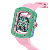 Cronus Art Nylon + High Quality Fluorine Pink Strap Women Watch CM017-001