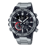 Casio Edifice Silver Stainless Strap Bluetooth 100 Meter World Time Watch ECB-40D-1ADF