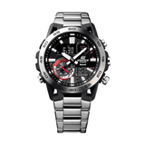 Casio Edifice Silver Stainless Strap Bluetooth 100 Meter World Time Watch ECB-40D-1ADF
