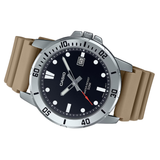Casio General Khaki Brown Resin Strap Men Analog MTP-VD01-5EVUDF
