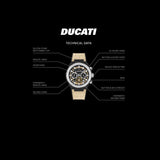 DUCATI CHRONOGRAPH BEIGE STRAP WATCH DTWGO0000904