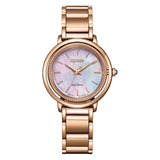Citizen L Rose Gold Stainless Steel Strap Women Watch EM1103-86Y