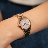 Citizen L Rose Gold Stainless Steel Strap Women Watch EM1103-86Y
