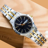 Citizen Black Dial Two-Tone Stainless Steel Strap Women Watch EQ0608-55E