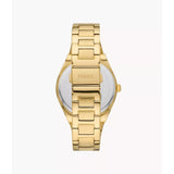 Fossil Scarlette Date Display Gold Tone Stainless Steel Women's Watch ES5299P
