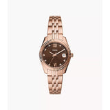 Fossil Scarlette Rose Gold Tone Stainless Steel Women's Watch ES5324P