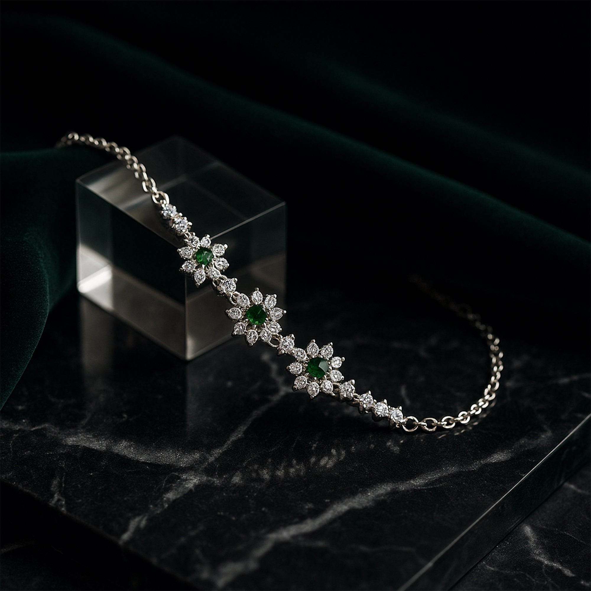 AG Collective Jewelry – Emerald Blossom Bracelet