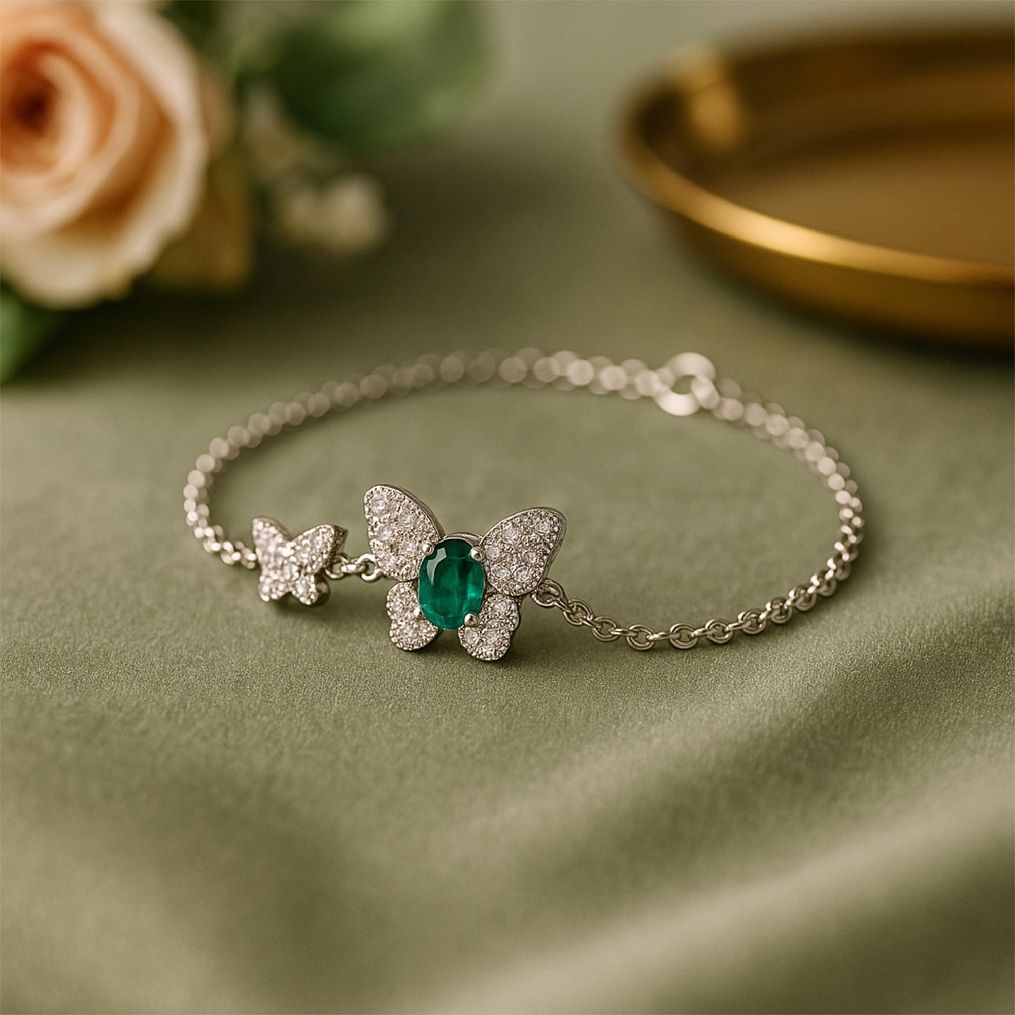 AG Collective Jewelry – Emerald Flutter Bracelet