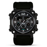 Infantry Analogue-Digital Black Silicone Strap Men Watch FS-011-BLK-BR