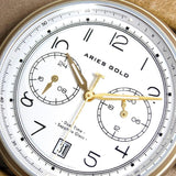 ARIES GOLD URBAN JOURNEY G 1025 G-W BROWN LEATHER STRAP MEN'S WATCH