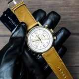 ARIES GOLD URBAN JOURNEY G 1025 G-W BROWN LEATHER STRAP MEN'S WATCH