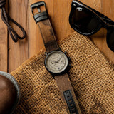 ARIES GOLD URBAN JOURNEY G 1025 G-W BROWN LEATHER STRAP MEN'S WATCH