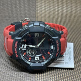 Casio G-Shock Master of G - Air Gravitymaster Black Dial Red Resin Strap Men Watch GA-1000-4BDR-P