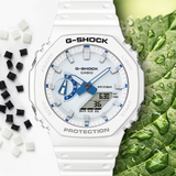 Casio G-Shock Digital White Resin Strap Men Watch GA-2100HDS-7ADR-P