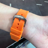 Skeleton Dial Orange Silicone Strap Men Watch H2-9178G-TR-OR