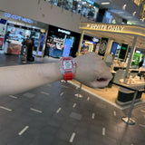 Skeleton Dial Red Silicone Strap Men Watch H2-9178G-TR-RD