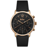 Lee Cooper Consign Black Leather Strap Men Watch LC06953.451