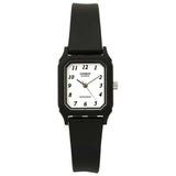 Casio General Analog White Dial Black Rubber Strap Women Watch LQ-142-7BDF-P