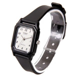 Casio General Analog White Dial Black Rubber Strap Women Watch LQ-142-7BDF-P
