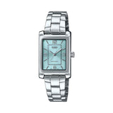 Casio General Analog Turquoise Dial Stainless Steel Women's Watch LTP-1234DD-2ADF-P