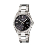 Casio General Black Dial Silver Stainless Steel Strap Women Watch LTP-1302D-1A1VDF-P