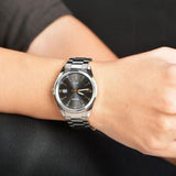 Casio General Black Dial Silver Stainless Steel Strap Unisex Watch LTP-1302D-1A2VDF-P