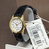 CASIO ENTICER LTP-V001GL-7BUDF-P BLACK LEATHER WOMEN WATCH