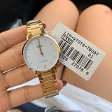 Casio General White Dial Gold Stainless Steel Strap Women Watch LTP-VT01G-7BUDF-P