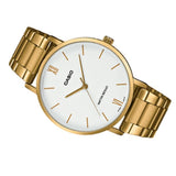 Casio General White Dial Gold Stainless Steel Strap Women Watch LTP-VT01G-7BUDF-P