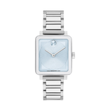 Movado Bold Evolution 2.0 Light Blue Dial Slim Steel Square Watch 3601164