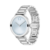 Movado Bold Evolution 2.0 Light Blue Dial Slim Steel Watch 3601190